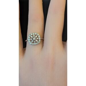 Marked ATI TH 925 Sterling Silver CZ Delicate Ring Size 6.5